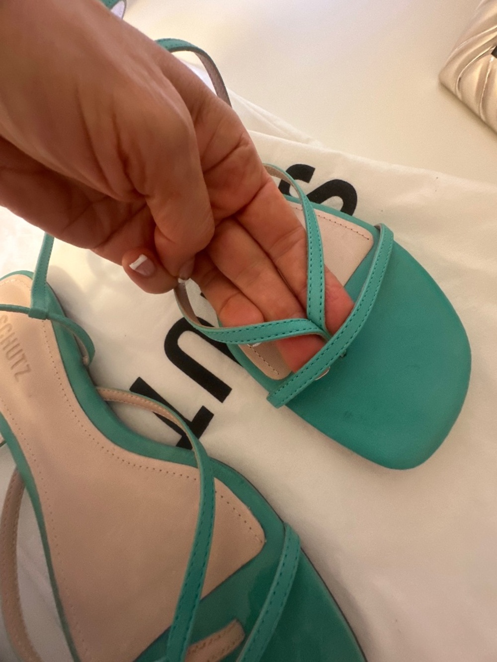 Brand New with Tags (NWT) Schultz strappy flat sandals Size 8 - Picture 2 of 10